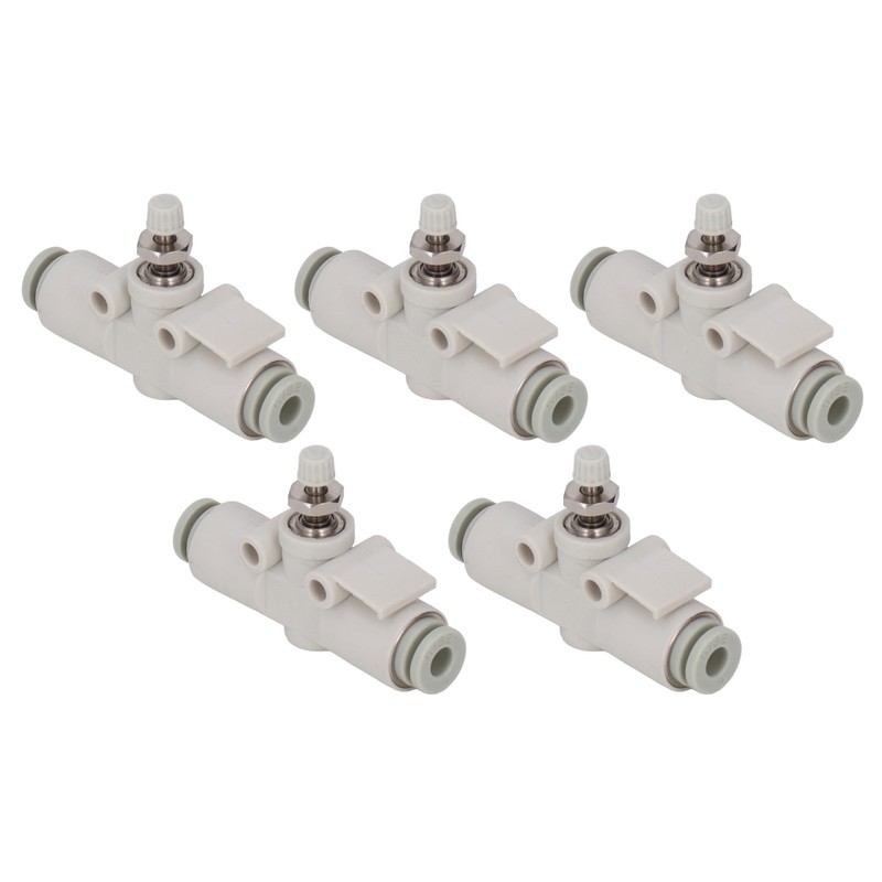 5PCS Throttle Valve Straight Through PVC Regulating Valve Pneumatic Fittings