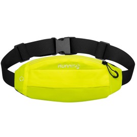 Long Keeper Slim Bumbag Running Belt Bag - Reflective Waterproof Waist Bag for Women Men Sport Running Belt Phone Holder Fanny Pack for Travel Hiking Workout
