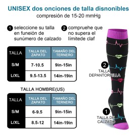 Calcetas Compresión Medias Alivia Varices Y Circulación 9pz