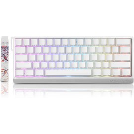 BOYI xMADLIONS MAD 60 HE Magnetic Switch Gaming Keyboard,60% Rapid Trigger Hall Effect Adjustable Actuation Hyper-Fast Custom RGB Wired Mechanical Keyboard with Side Printed PBT Keycaps(White)