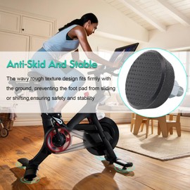 GGTE Exercise Bike Leveling Foot for Peloton Exercise Bike 3/8" Spin Bike Foot Pads, Vibration-Damping, Sound-Insulating, Non-Slip Leveling Foot (4 Pack)