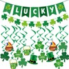 St Patricks Day Decoration Hanging Swirls, St Patricks Day Lucky