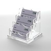 AIMOLLY Acrylic Business Card Holder for Desk, 3 Tier Clear