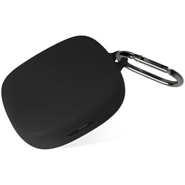 Geiomoo Silicone Case for Baseus Bowie MF1, Soft Flexible Scratch Resistant Cover with Carabiner (Black)