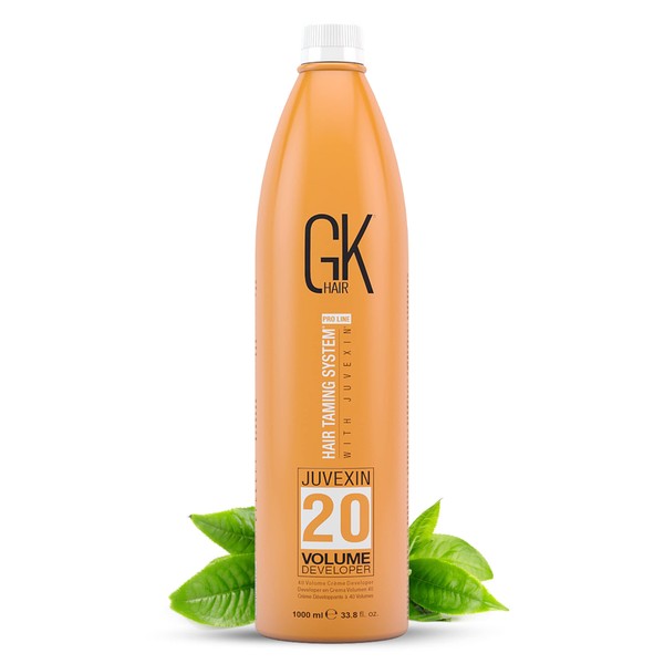 Global Keratin GK HAIR Professional Hair Creme 20 Volume Developer 33.8 Fl Oz for Hair Coloring Bleach - High-Performance Long Lasting Semi-Permanent Hair Color Toner Dye