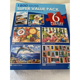cra-z-art NEW SUPER Value Pack 6 Jigsaw Puzzles! 1800 total pieces Cra-z-Art