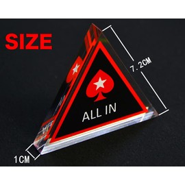 VIEAURA ALL IN ALL IN POKER CASINO CLEAR CHIP GAME CARDS ACRYLIC (1 PC)