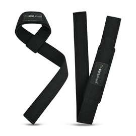 BULL Shark Lifting Straps for Weightlifting, Bodybuilding, Powerlifting, Strength Training & Deadlifts - Padded Neoprene, Cotton, Adjustable for Men & Women - Premium Wrist Support for Grip Strength
