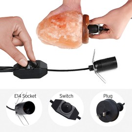 Salt Lamp Cord with Dimmer Control, Betus [Original Replacement] Power Cord with Dim Switch & Clip for All Himalayan Crystal Salt Lamps - SAA Standard 5 Feet Long 220V SAA Standard