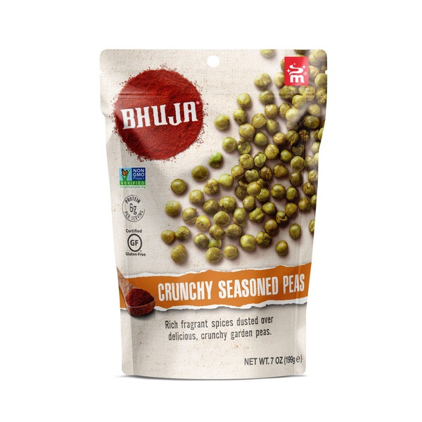 Bhuja Crunchy Seasoned Peas, 7-ounce Bags (Pack of 6)