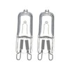 A2ZWORLD 2 Pezzi Lampadine Alogena G9 Dimmerabile, Bianco Caldo 2800K,