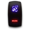 Music - Blue/Red - Laser Etched Toggle Switch 20A 12V