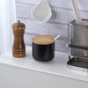 VanEnjoy Black Sugar Bowl with Lid 10oz Ceramic Sugar Bowl