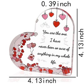 I Love You Gifts fro Her Him Valentines Day Gifts for Boyfriend Girlfriend You are the One Desk Decor for Desk Sign for Wife Husband Anniversary Birthday Gifts for Fiance Fiancee Wedding Desk Plaque