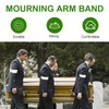 Jiakalamo 20pcs Mourning Arm Band, White Armbands Funeral Band Elastic