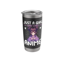Just a Girl Who Loves Anime Kawaii Anime Merch Japanese Stainless Steel Insulated Tumbler