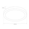 EDO, Pereti LED Ceiling Light Flat 18 W Wooden Ring