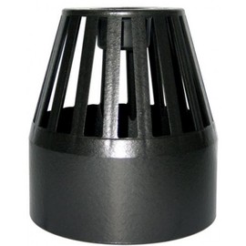 FLOPLAST 110mm Ring Seal Vent Terminal - Black