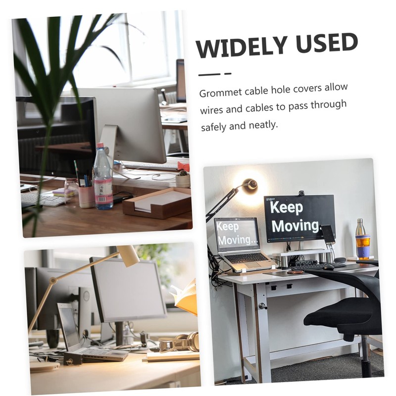 Operitacx 2pcs Desk Grommet Cable Organizer Cover Wire Hole for