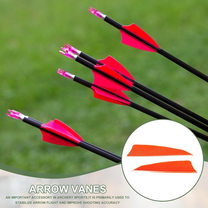 YELARXI Arrow Vanes Turkey Archery Arrows Feathers Fletching, 3 Inch