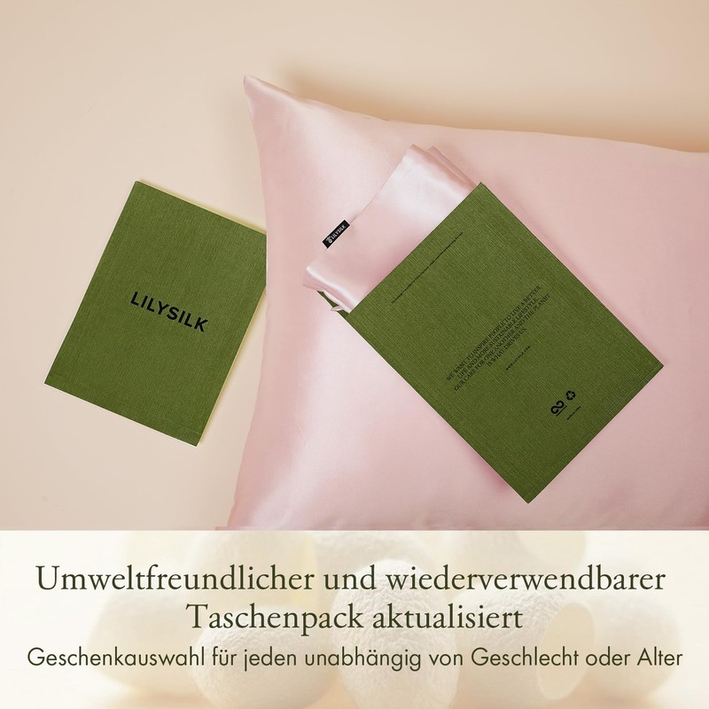 LilySilk Silk Pillowcase with Envelope Closure, 1 Piece, Made of