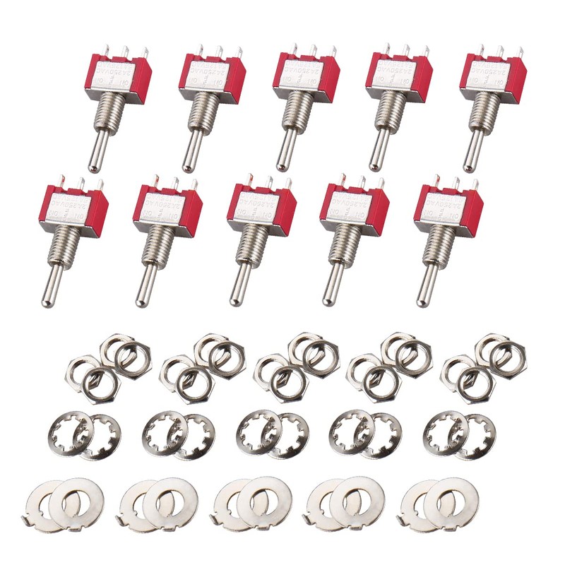Baomain Toggle Switch MTS-123 SPDT Momentary (ON)-Off-(ON) 3 Files 3
