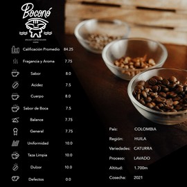Boconó Specialty Coffee Beans Coffee Beans Colombia 250 g Washing Process Coffee in Cereals 100% Arabica Espresso French Press Full Traceability Coffee Speciality