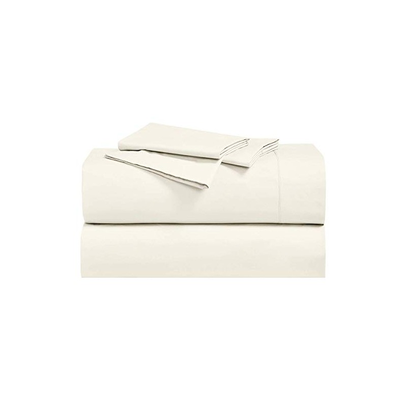 Abripedic Solid 300-Thread-Count, 100-Percent Cotton Percale, Breathable Crispy Split-California-King Sheets