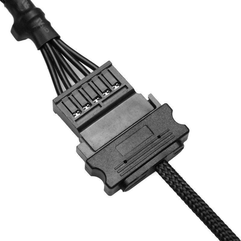 CRJ Slimline SATA Power Adapter Cable - 12-inch (30cm), Black
