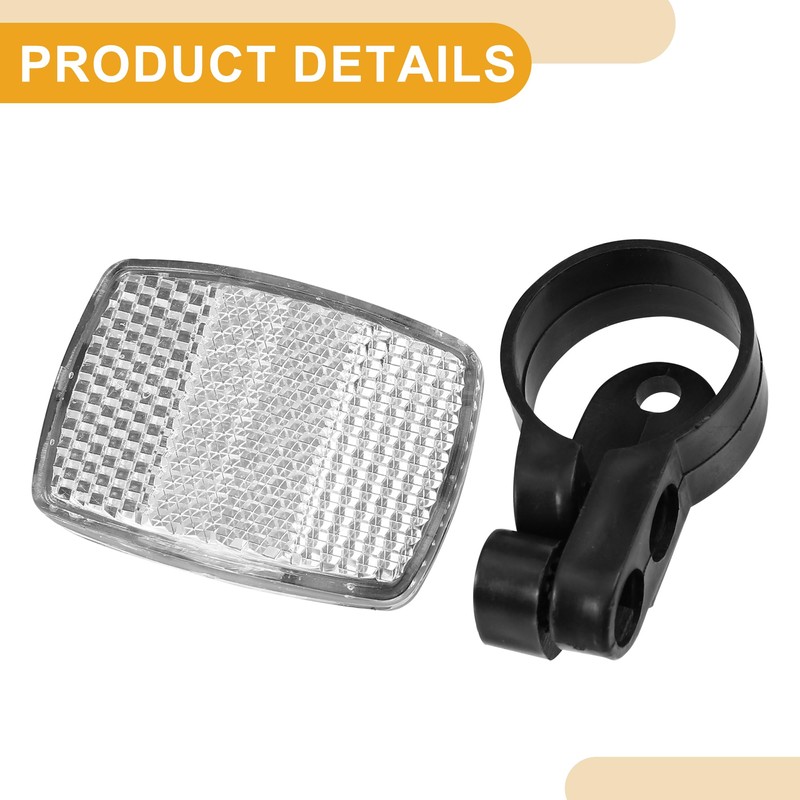 Partuto 10 Pcs Universal Cycling Reflector Kit - Plastic Red