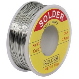 McPower Solder Wire Diameter 0.5 mm | 100 g Roll | Lead-free Electronic Solder for SMD Soldering Points | 97% Tin, 1% Copper, 2% Antimony | Precise Soldering