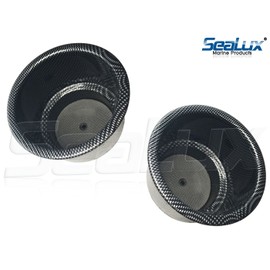 SeaLux Marine Stainless Steel Drink Cup Holder with Carbon Fiber Print (2 pcs) for Sport Boat, RV, Yacht