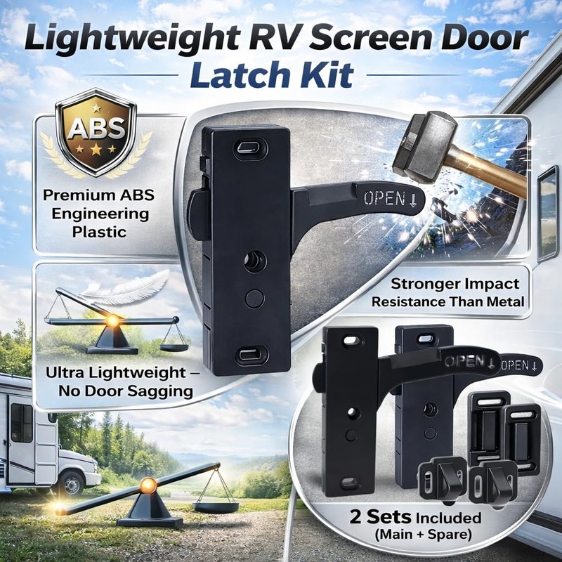 Ycsxcs 2-Pack RV Screen Door Latch with Handle (Right Hand),