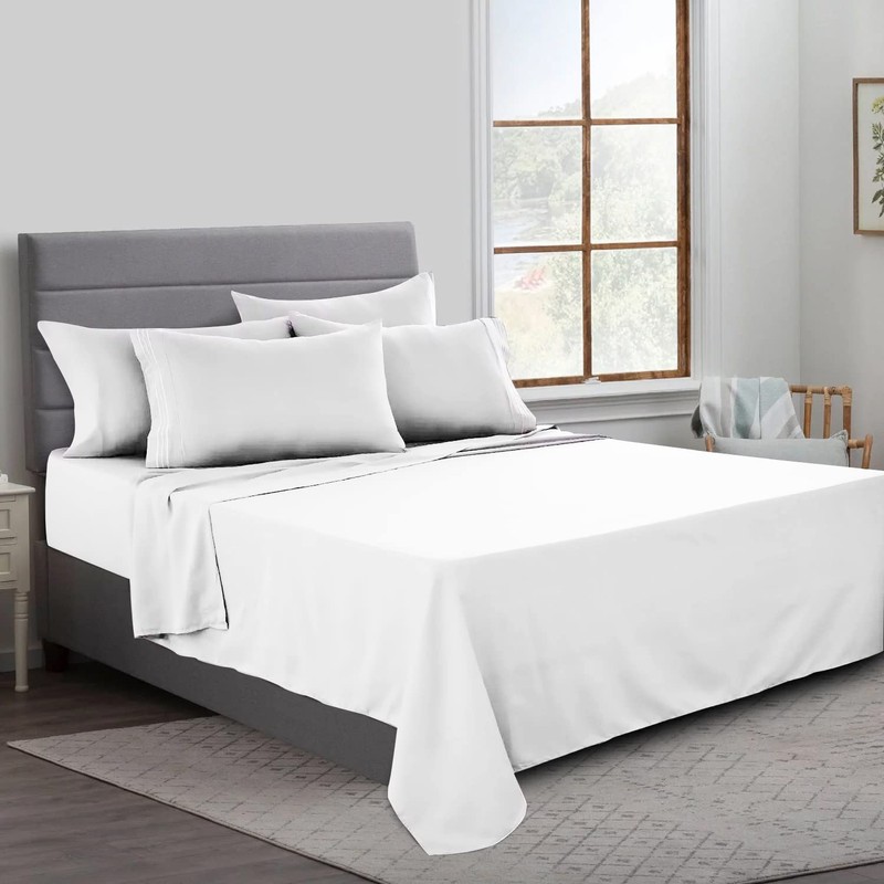 MistyMorning Flat Sheet, Soft & Premium quality Bedding & Linen,