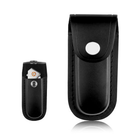 Leather Knife Sheath, 4.8 Inch Folding Pocket Knife Sheath Bag, Knife Sheath with Belt Pouch is Suitable for Camping, Outdoor Climbing, Camping, Cycling and Hiking Multi-Purpose Tool Bag (Black)