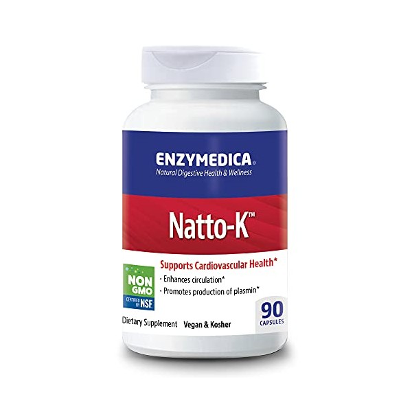 Enzymedica, Natto-K, Enzyme Support, 90 Capsules