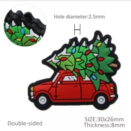 Crafty Mama Wholesale 1 pc. Christmas Tree Truck Silicone Focal Bead, Beadable accessories