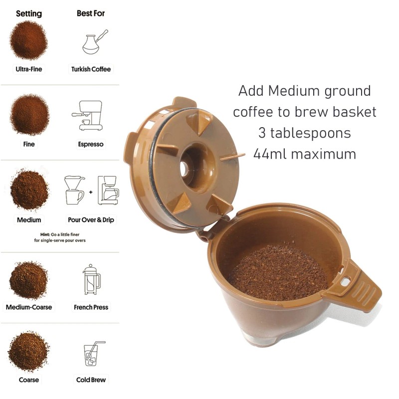NA 2-Pack Single Serve Ground coffee Brew Basket for Hamiltion