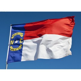 Allied Flag - 3' x 5' Outdoor Nylon North Carolina State Flag - Made in USA - Vivid Color and Fade Resistant - Reinforced Hem and Brass Grommets