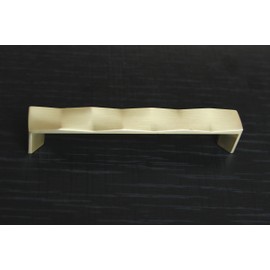 10 Pack -Hamilton Bowes - Satin Brass Decorative Cabinet Hardware Handle Pull - 5" (128 mm) Hole Centers - Modern Gold