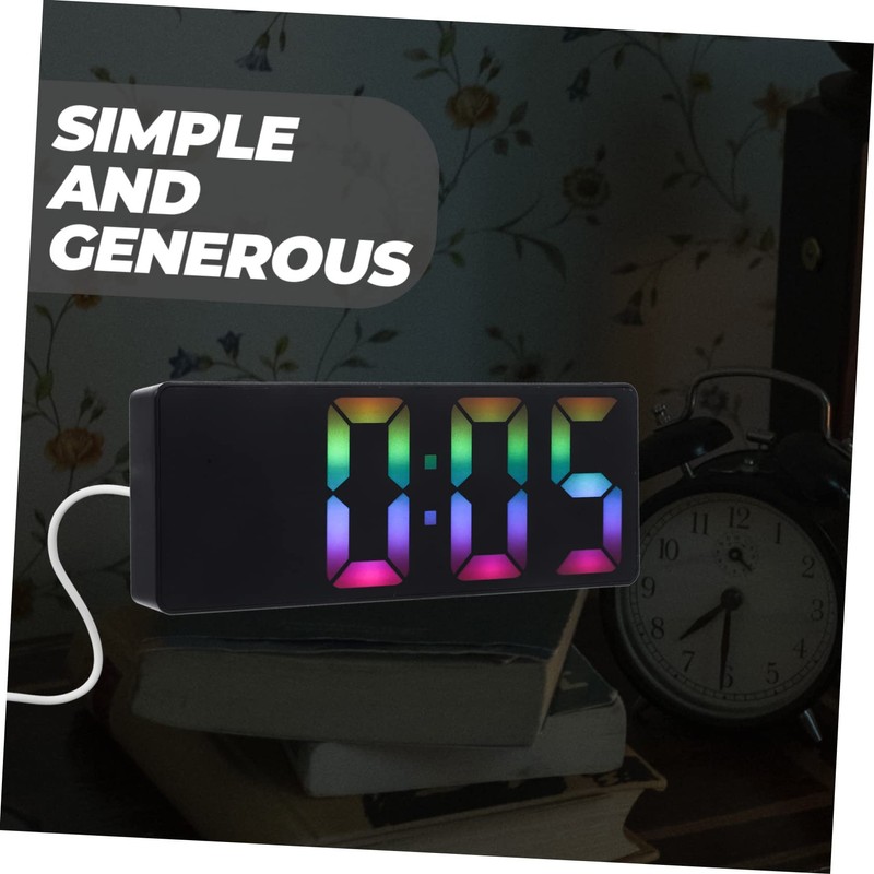 Mobestech Large LED Digital Alarm Clock for Bedroom Stylish Table