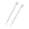 SUGARKITTEN LONDON 2 Sterling Silver Curb Extender Chain With Bolt