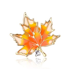 Maple Leaf Brooch Pin Fall Leaves Brooches for Women Thanksgiving Gifts for Mom Aunt Grandma Autumn Accessories for Clothing Bag Hat Decorations