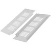 2 PCS 80 * 200mm Silver Aluminum Alloy Mesh Air