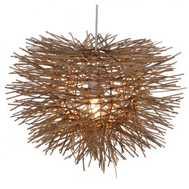 GURU SHOP Nairobi Ceiling Light Handmade in Bali Natural Material Rattan 40 x 50 x 50 cm