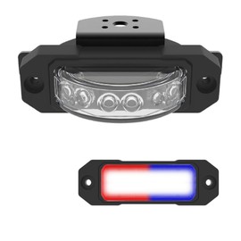 SpeedTech Lights STL ZX-180 TIR LED Surface Mount Under Mirror Warning Light – 6 LEDs, 18W Emergency Strobe Light for Tow, Fire, Police, EMS, Construction, and Utility Vehicles (Red/Blue)