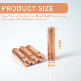 ZFKXGS Mig Mag Welding Machine, Welding Accessories, Welding Nozzles, M6 0.035 Inch Current Nozzle, Welding Contact Tips, Copper Contact Tip for 15AK MIG MAG Welding Torch, Accessories, Wear Parts