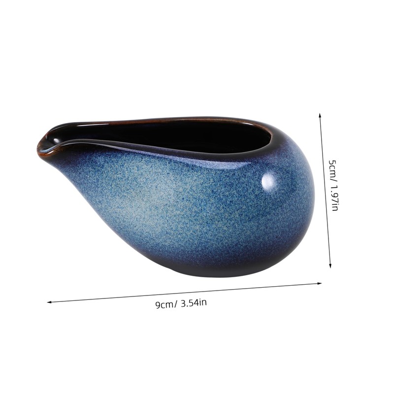 Zerodeko Ceramic Sauce Pitcher Gravy Boat for Custard Beautifully Crafted