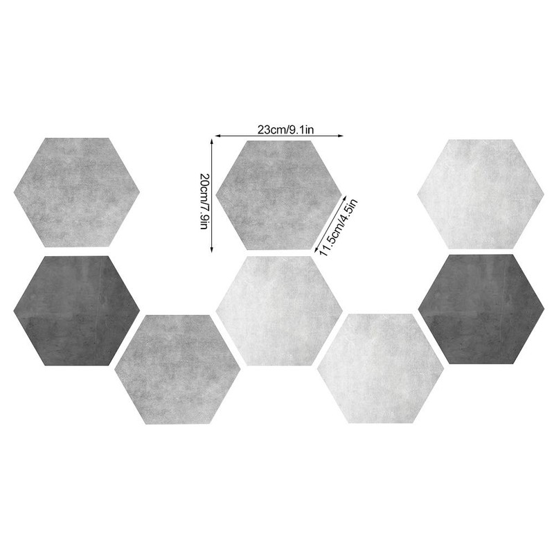 Sanpyl Decorative Sticker Hexagonal Floor Sticker PVC Sticker Pack of