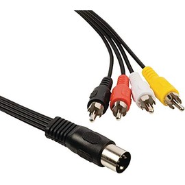 CABLE STOP 5 Pin DIN to 4 RCA PHONO MALE PLUGS 1M